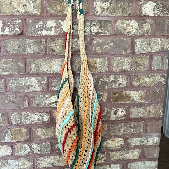 Antik Kraft Multicolor Crochet Tote Bag - Picture 1 of 6